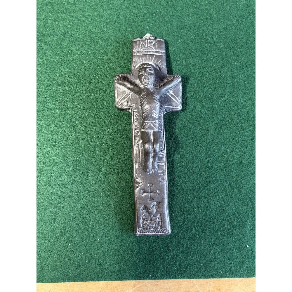 Wild Goose Studio Penal Cross Irish Folk Art Cold-Cast Jesus INRI
